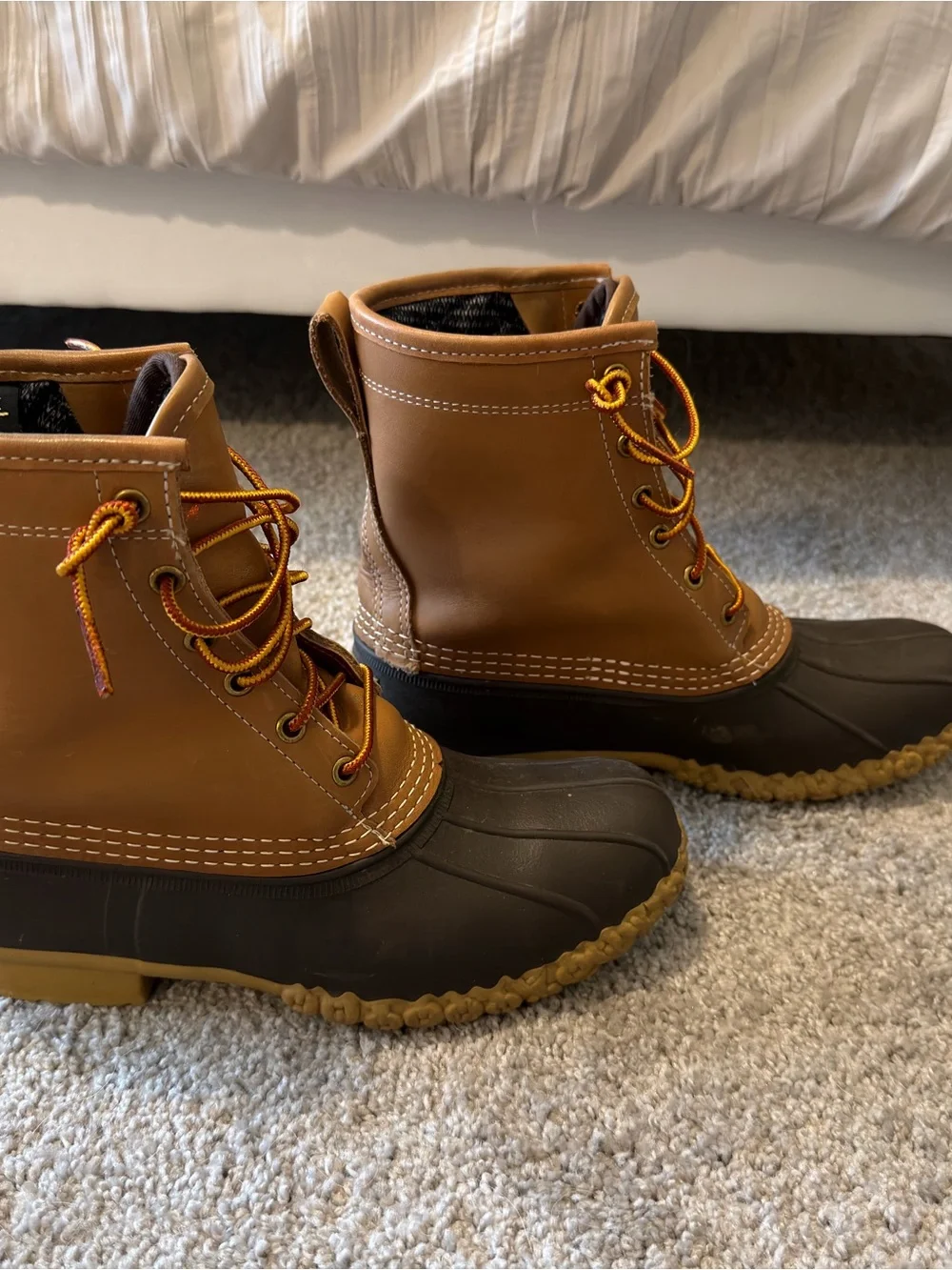 Bean Boots by LL Bean. GORE-TEX Brown and Tan Waterproof Hiking Boots